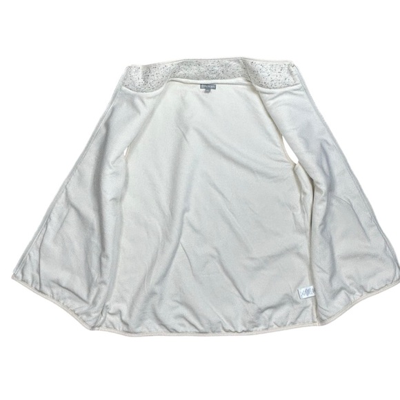 Talbots T By Talbots Faux Sherpa Vest Large Ivory Cozy Contrast Zip Pockets - Picture 7 of 10